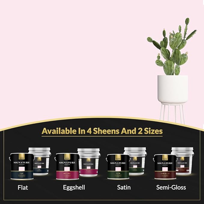 EVOLVE Signature Paint & Primer: Luxury Paint & Primer for Indoor & Outdoor Surfaces, Minimal Odor, Eggshell Sheen (Petal Pink, 1 Gallon)