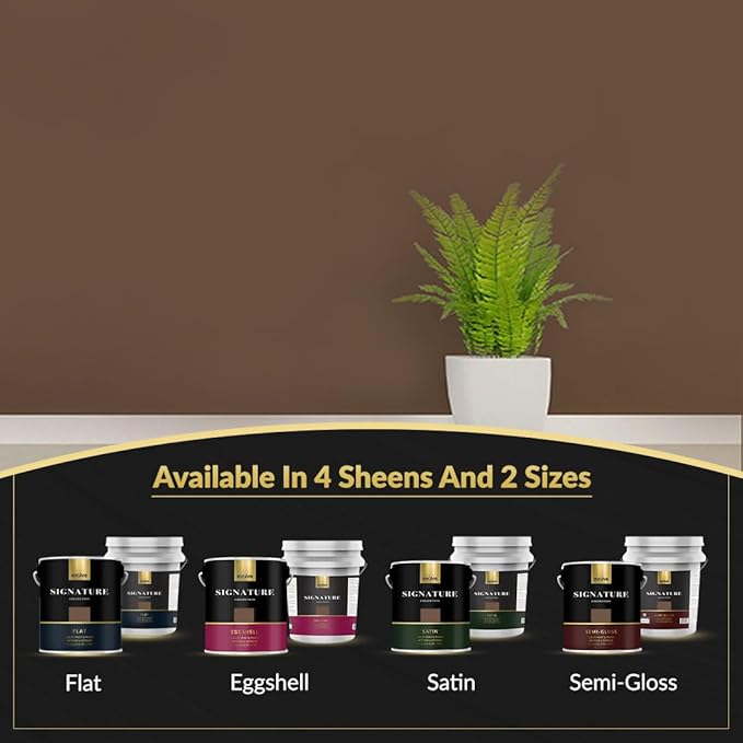 EVOLVE Signature Paint & Primer: Luxury Paint & Primer for Indoor & Outdoor Surfaces, Minimal Odor, Eggshell Sheen (Truffle Brown, 5 Gallon)