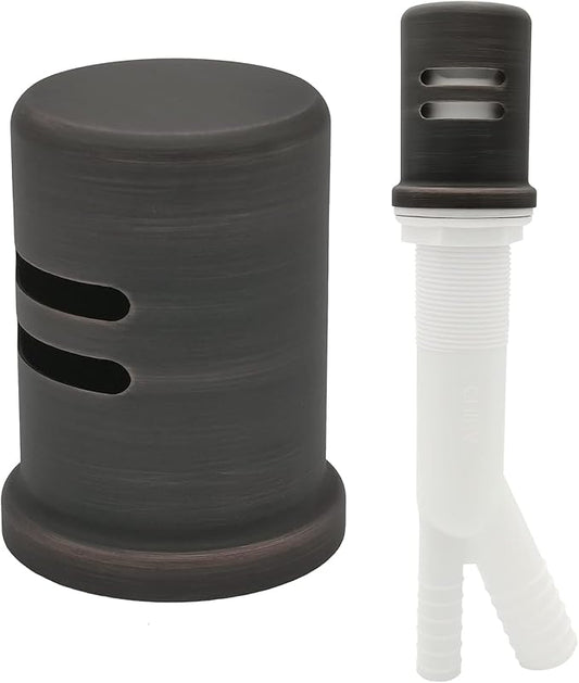 Dishwasher Air Gap Kits with ORB Dishwasher Air Gap Cover and Matching Escutcheon, Replacement air gap dishwasher,Solid Brass Air Gap Cap, Oil Rubbed Bronze Finish