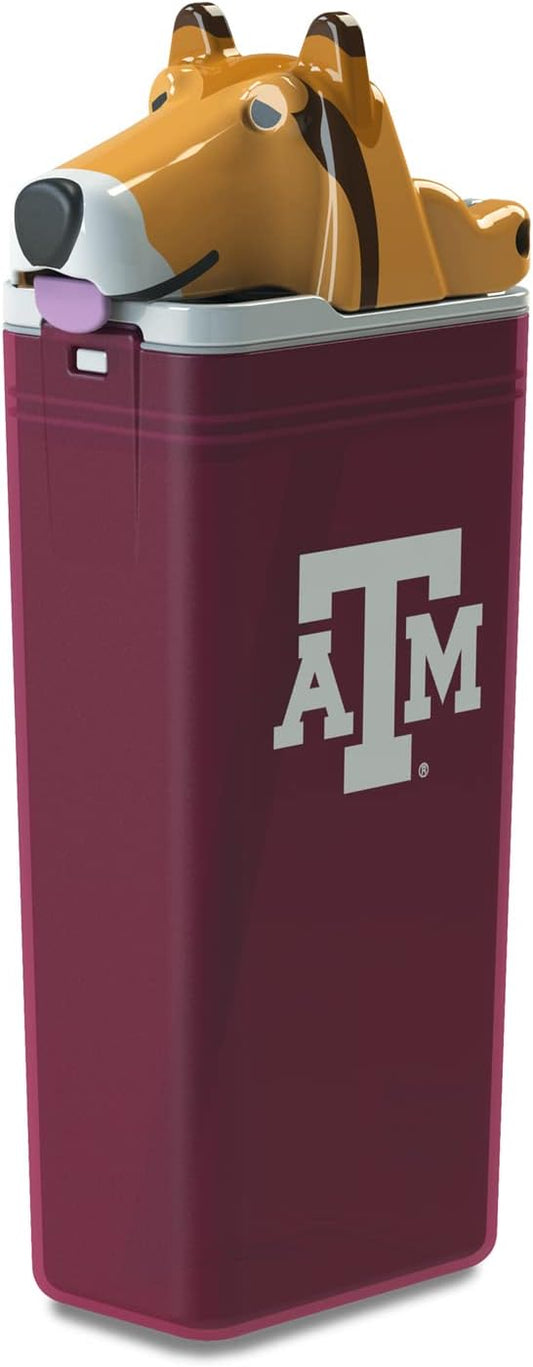 Reusable Water Bottle | Officially Licensed NCAA Sports Bottle | BPA Free | Dishwasher Safe | Collie Reveille Mascot | 12oz Drink in the Box - Texas A&M University