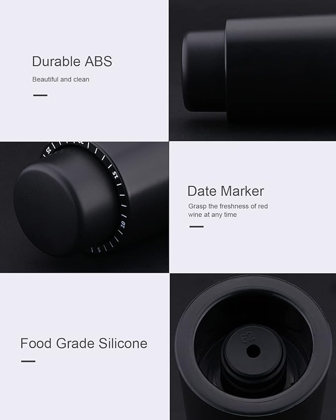 Wine Bottle Stopper, Vacuum Wine Bottle Stoppers, Reusable Wine Stoppers, Bottle Sealer Keeps Wine Fresh, 100% seal anti-leakage[2 PACK]…