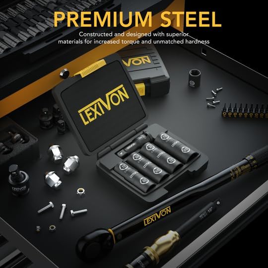 LEXIVON Lug Nut Impact Socket Set, 1/2-Inch Drive | Innovative 8-IN-4 Flip Socket Design, Covers Most Commonly Used Inch & Metric Wheel Nuts | Cr-Mo Steel = Full Impact Grade (LX-110)