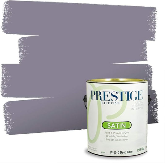 PRESTIGE Interior Paint and Primer in One, Iris Mist, Satin, 1 Gallon