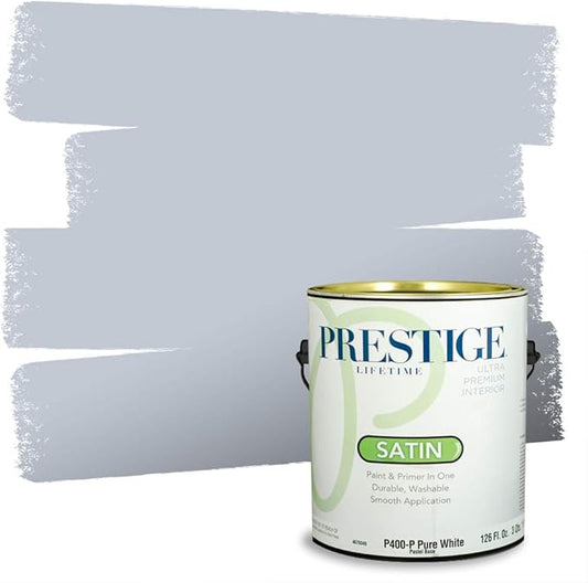 PRESTIGE Interior Paint and Primer in One, Dolphin Fin, Satin, 1 Gallon