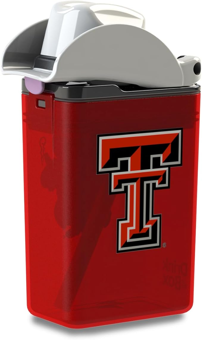 Reusable Water Bottle | Officially Licensed NCAA Sports Bottle |BPA Free | Dishwasher Safe | Texas Tech | Raider Red Officially Licensed NCAA - 8oz