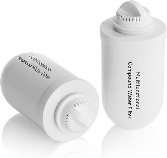 Purewell 2 Pack K8010 Multifunctional Compound Filter Elements, Replacement Filters for Purewell Upgraded PW-FH/PW-FH-CF/PW-FH-FT Gravity Water Filter System