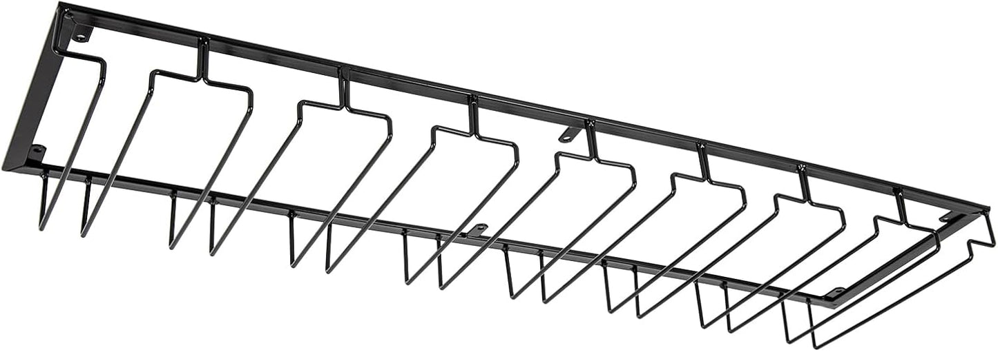 Wine Glass Rack Under Cabinet Stemware Wine Glass Holder Glasses Storage Hanger 8 Row Extreme Large Stemware Hanger Metal Bar Glasses Storage Rack for Kitchen