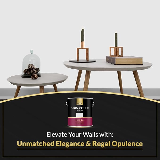 EVOLVE Signature Paint & Primer: Luxury Paint & Primer for Indoor & Outdoor Surfaces, Minimal Odor, Eggshell Sheen (Sonic Gray, 1 Gallon)