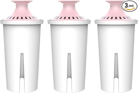 AQUA CREST Magnesium Water Filter, Intended for Brita® Pitchers and Dispensers, Everyday, UltraMax, Metro+, XL and More, 2 Months, Reduces Chlorine, 3 Count