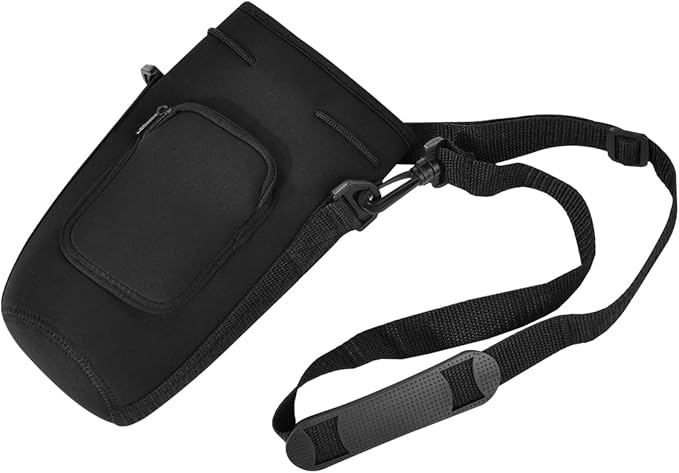 AF-WAN Neoprene Carrier Water Bottle Insulation Sleeve,Waterproof, Anti-Slip, Anti-Scratch Pouch with Shoulder Strap, fit for Owala Insulated Stainless Steel Water Bottle (Black, For 32 oz)