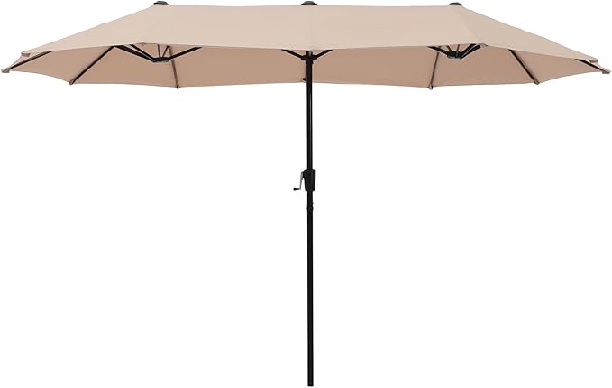 HERA'S PALACE 13 ft Rectangle Patio Umbrellas Large Outdoor Umbrella with Crank Powerful UV Protective Table Umbrella Outdoor Patio for Backyard, Pool, Garden, Deck