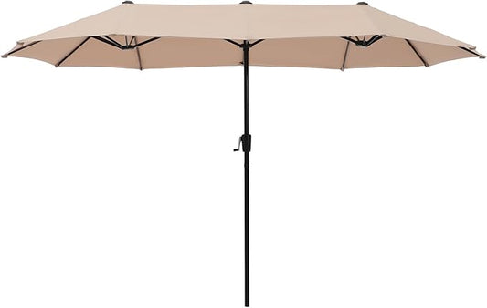 HERA'S PALACE 13 ft Rectangle Patio Umbrellas Large Outdoor Umbrella with Crank Powerful UV Protective Table Umbrella Outdoor Patio for Backyard, Pool, Garden, Deck