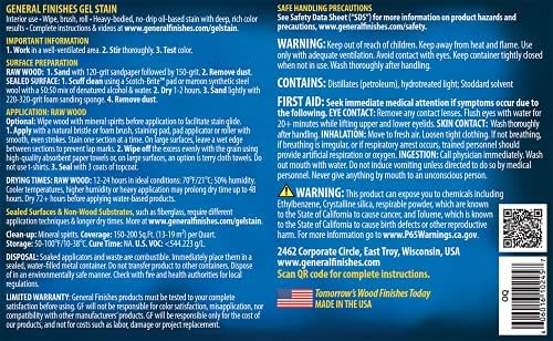 General Finishes Oil Base Gel Stain, 1/2 Pint, American Oak