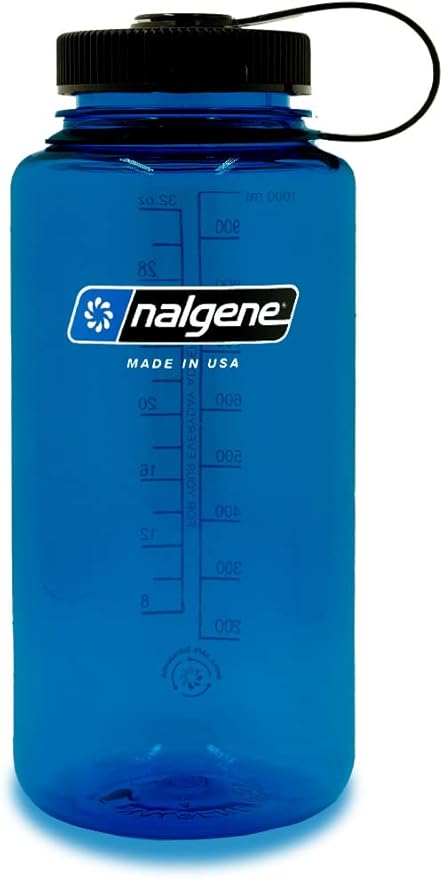 Nalgene Sustain Tritan BPA-Free Water Bottle Made with Material Derived from 50% Plastic Waste, 32 OZ, Wide Mouth