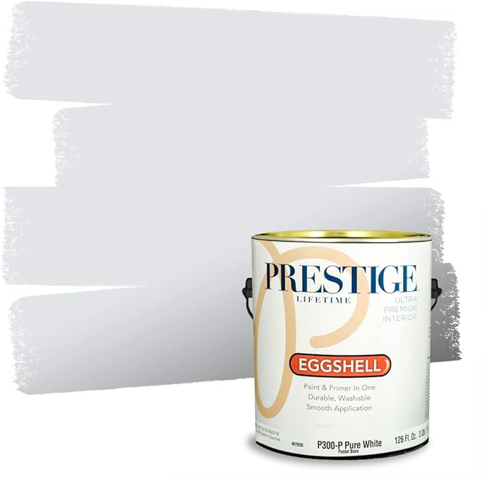 PRESTIGE Interior Paint and Primer in One, Hint of Gray, Eggshell, 1 Gallon