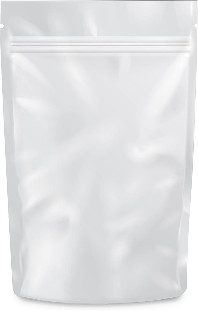 Mylar Bags Odor Sealing 1 Ounce All White - 1000 Count 9" X 6" 6mill Thickness - Packaging Bags - Mylar Bags For Food Storage - Resealable Bags - Odor Sealing Bags