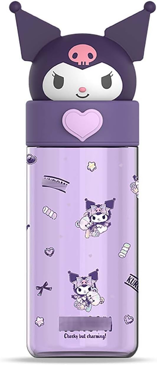 Kawaii Cartoon Water Bottle, 500ML Cute Anime Portable Drinking Bottle for Outdoor, Office, Travel, Birthday Gift