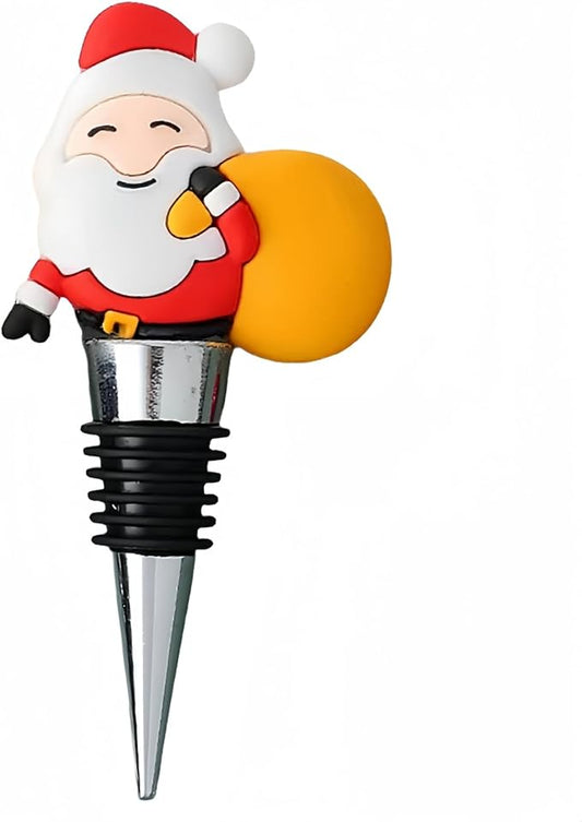 Xmas Decorative Wine Stopper,Cool Wine Bottle Stoppers for Glass Bottles,Crystal Bottle Stopper Fits Standard Bottles,Fancy Decors Wine Tools (Xmas3)