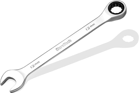 DURATECH 13mm Ratcheting Combination Wrench, SAE, 72-Tooth, 12-Point, CR-V Constructed with Mirror Polish