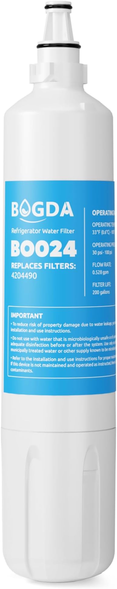 Updated BOGDA 4204490 Water Filter Replacement Compatible with Sub-Zero. 4204490, 4290510, 9030868, 1 Filter