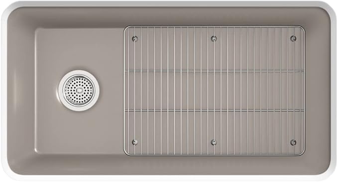 KOHLER K-8206-CM3 Cairn Sink, 33 in, Matte Taupe