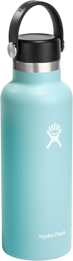 Hydro Flask Stainless Steel Standard Mouth Water Bottle with Flex Cap and Double-Wall Vacuum Insulation