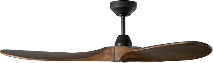 3MAVSM52MBK Smart Maverick Ceiling Fan with Remote Control, Indoor or Outdoor, Compatible with Alexa & Google Voice (Matte Black with Dark Walnut Blades, 52-inch)