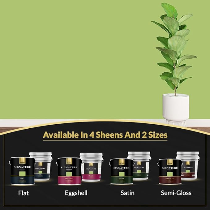 EVOLVE Signature Paint & Primer: Luxury Paint & Primer for Indoor & Outdoor Surfaces, Minimal Odor, Eggshell Sheen (Guacamole Green, 1 Gallon)