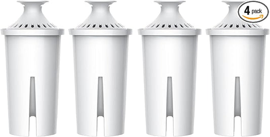 AQUA CREST Replacement for Brita® Water Filter, Pitchers and Dispensers, Classic OB03, Mavea® 107007, and More, NSF Certified Pitcher Water Filter, 4 Count