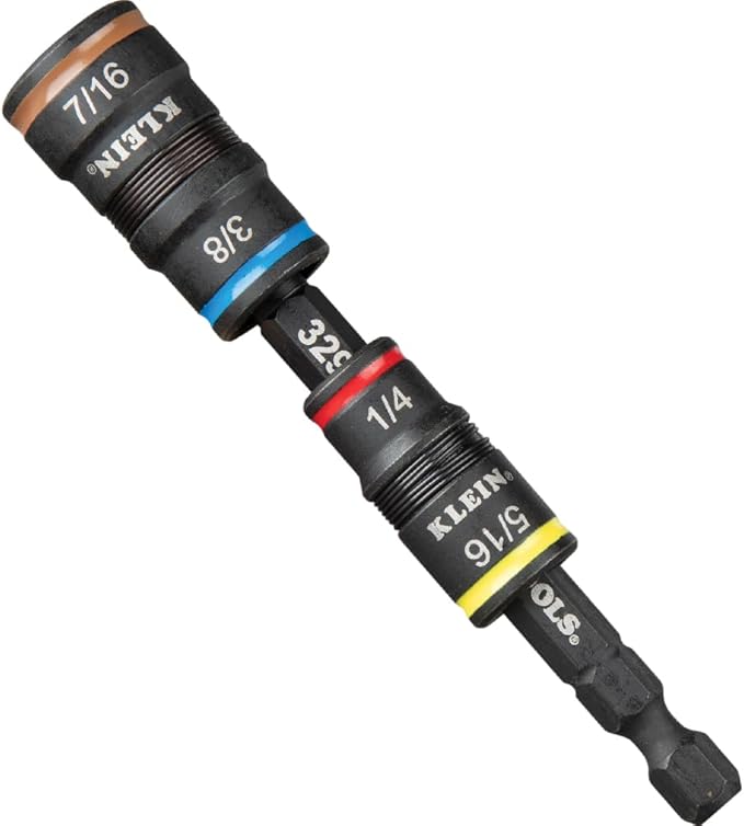 Klein Tools 85515HD 3-Piece Tool Set, Mini-Ratchet, 12-in-1 Impact Stubby Multi-Bit Driver and 5-in-1 SAE Impact Socket Set, Tools for Tight Spaces