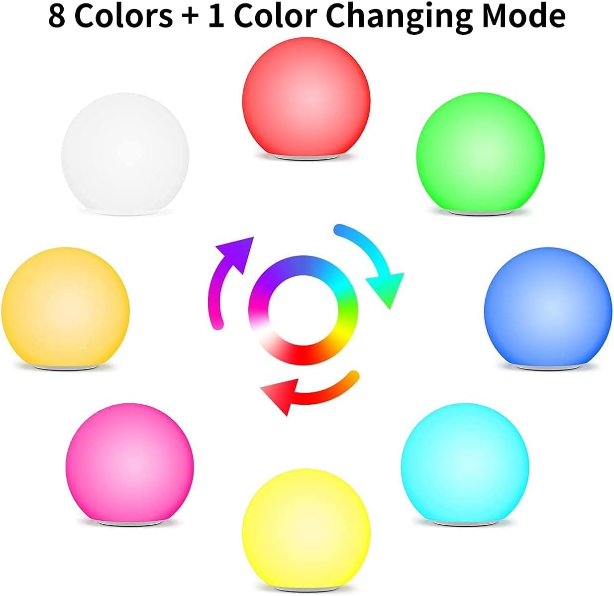 infray 12-Inch LED Ball Light, Solar Rechargeable Globe Light Color Changing Solar Globe Lamp IP67 Waterproof Outdoor Garden RGB Orb Light for Patio Pool Yard Bar Party Decorative Lighting