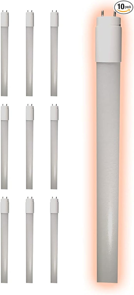 GoodBulb 48-Inch T8 LED Light Bulbs 18-Watt, 5000K Daylight White Light Color, 2340-Lumens, Type A+B with Medium Bi-Pin Base (Pack of 10 Bulbs)