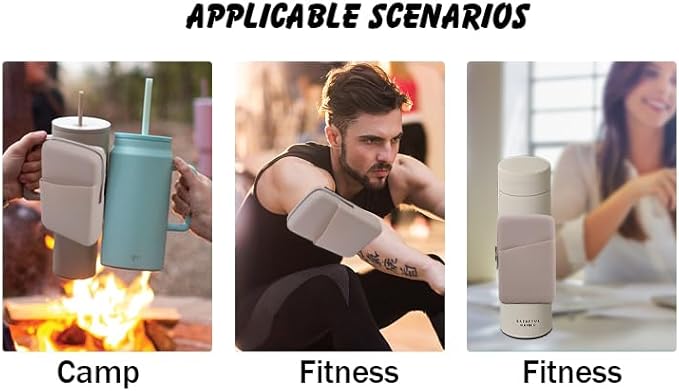 Water Bottle Pouch silicone Gym Tumbler Accessories for Stanley Quencher, IceFlow Simple Modern tumbler20 oz 30 oz 40 oz, with pocket for storage for Phone, Card, Key, Wallet (Mint Green)