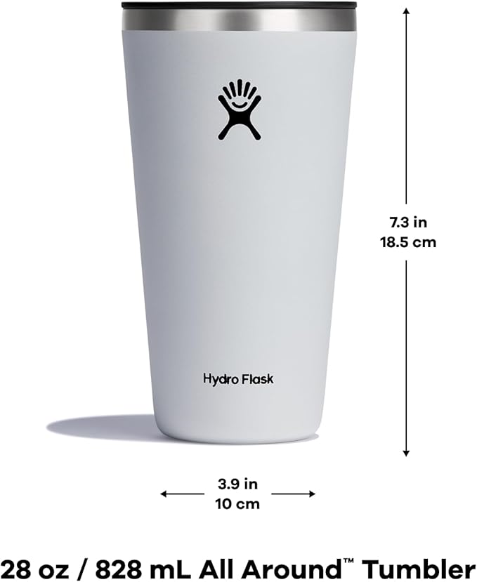 Hydro Flask All Around Stainless Steel Tumbler with Lid and Double-Wall Vacuum Insulation