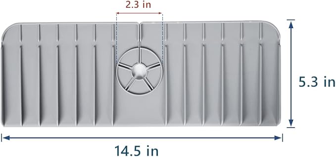 Kitchen Sink Splash Guard Silicone Faucet Mat, Bathroom Faucet Water Catcher Mat