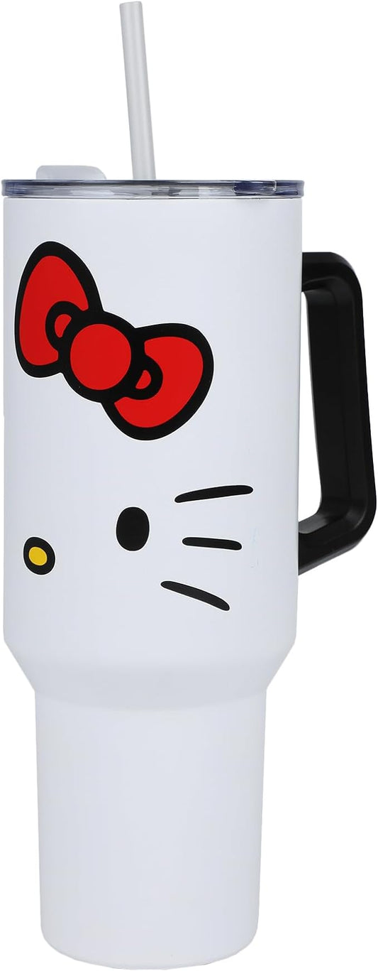 Bioworld Hello Kitty 40 Oz. Stainless Steel Tumbler With Leak-Proof Lid