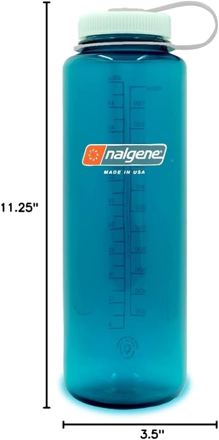 Nalgene Sustain Tritan BPA-Free Water Bottle Made with Material Derived from 50% Plastic Waste, 32 OZ, Wide Mouth