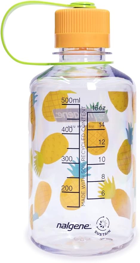Nalgene Sustain Tritan BPA-Free Water Bottle Made with Material Derived from 50% Plastic Waste, 16 OZ, Narrow Mouth