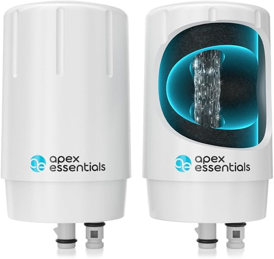 Faucet Filter Compatible with Brita® 36311, FR-200, FR-100 On Tap Water Filtration System, Compatible Filter, White (2 Filters)