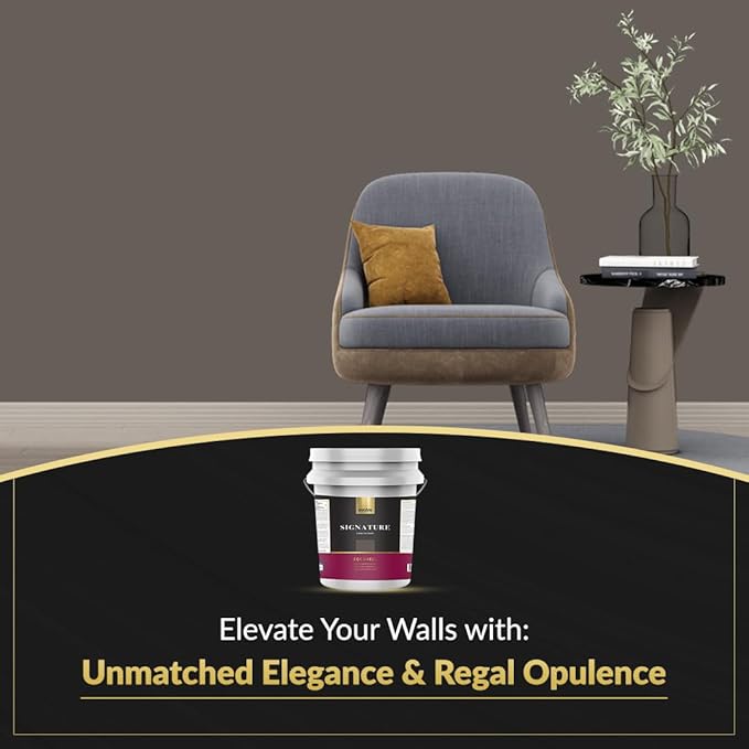 EVOLVE Signature Paint & Primer: Luxury Paint & Primer for Indoor & Outdoor Surfaces, Minimal Odor, Eggshell Sheen (Volcano Brown, 5 Gallon)