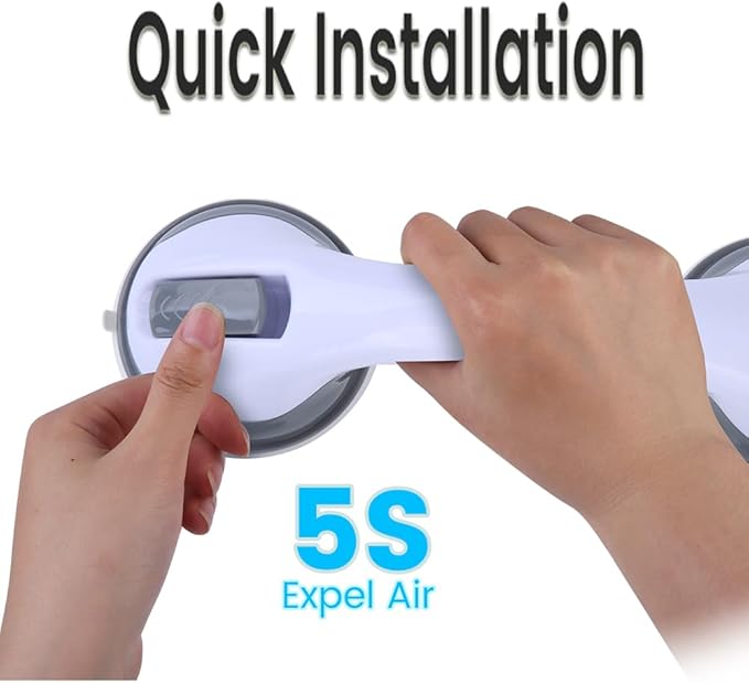 Grab Bars for Bathtubs and Showers,（2 Pack）Shower Handles for Elderly Seniors bar Bars Safety Elderly Suction 500 lbs Cup and Walls bathtubs Handicap Heavy Duty Grabbers Wall