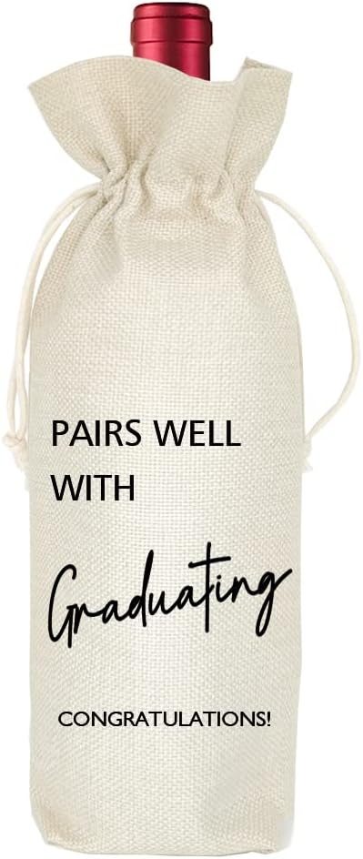 Graduation Gift, Graduation Wine Gift Bags, Funny Graduation Gift, Gift for Her, Gift for Him, Party Supplies, Party Favors, Decoration - PAIRS WELL WITH GRADUATING CONGRATULATIONS