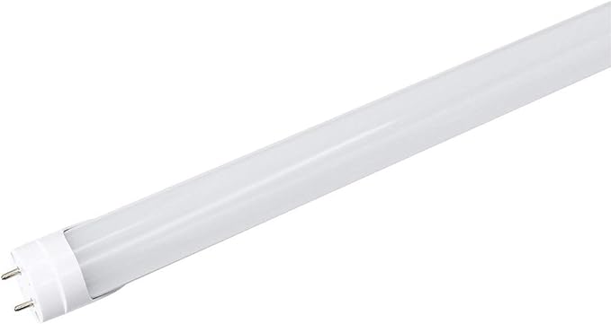 LightingWill LED T8 Light Tube 4FT, Warm White 3000K-3500K, Dual-End Powered Ballast Bypass, 2000Lumen 18W (40W Equivalent Fluorescent Replacement), Frosted Cover, AC85-265V Lighting Fixture, 1Pack