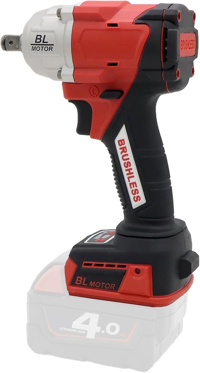 FSYAO 1/2 500Nm Cordless Impact Wrench, Brushless Wrench. (Body only, no battery included)