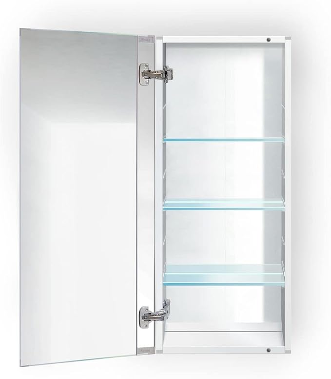 Krugg Medicine Cabinet | Recess or Surface Mount | Blum Hinge 170 Degree Soft Close|(15"x36")