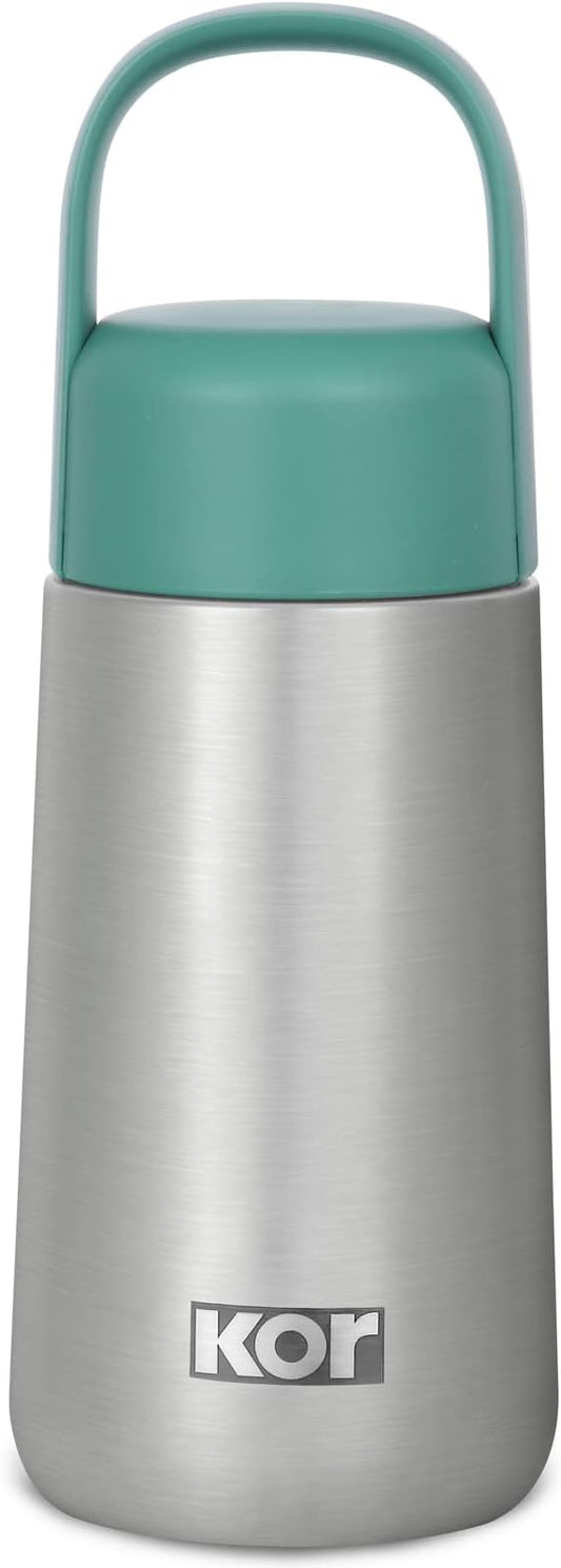 KOR Melrose 12oz Double Wall Insulated Water Bottle - Keeps Beverages Hot for 12hrs, Cold for 24hrs - Stainless Steel Design - Contoured Perfect Spout for Drinking