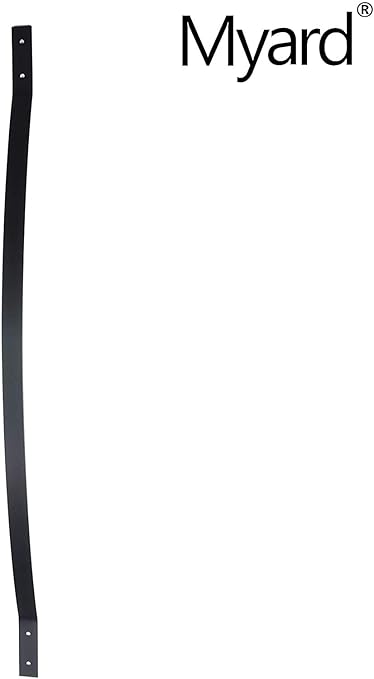 Myard 32-1/4 Inches Heavy Duty Iron Deck Balusters Furniture with Screws for Facemount Railing Fencing, Arc Arch Style (50-Pack, Matte Black)