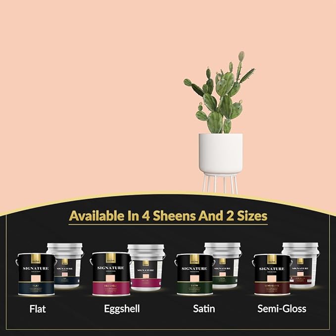 EVOLVE Signature Paint & Primer: Luxury Paint & Primer for Indoor & Outdoor Surfaces, Minimal Odor, Eggshell Sheen (Exotic Peach, 5 Gallon)