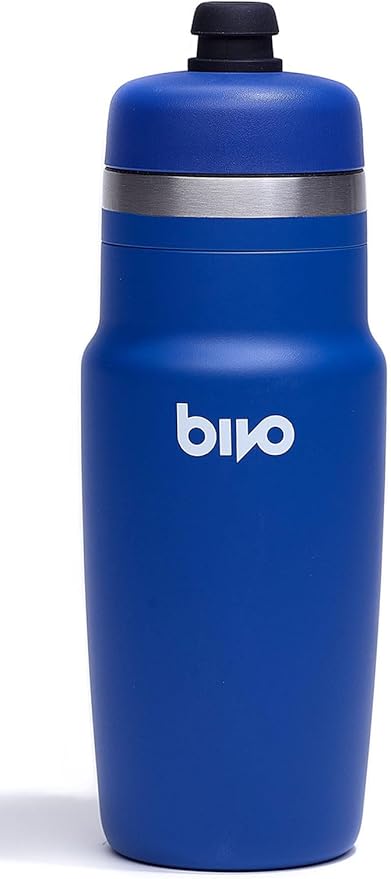 One 21oz Non Insulated Stainless Steel Bike Water Bottle - Lightweight for Cycling, Travel, Kids - No Plastic Taste, Fits Most Cages, Dishwasher Safe - (True Blue)