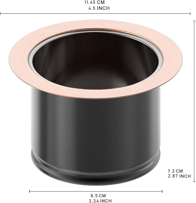 BOTEMY B9179 Extended Garbage Disposal Flange Deep Kitchen Sink Flange Stainless Steel for 3-1/2 Inch Standard Sink Drain Hole (Antique Copper (AC))